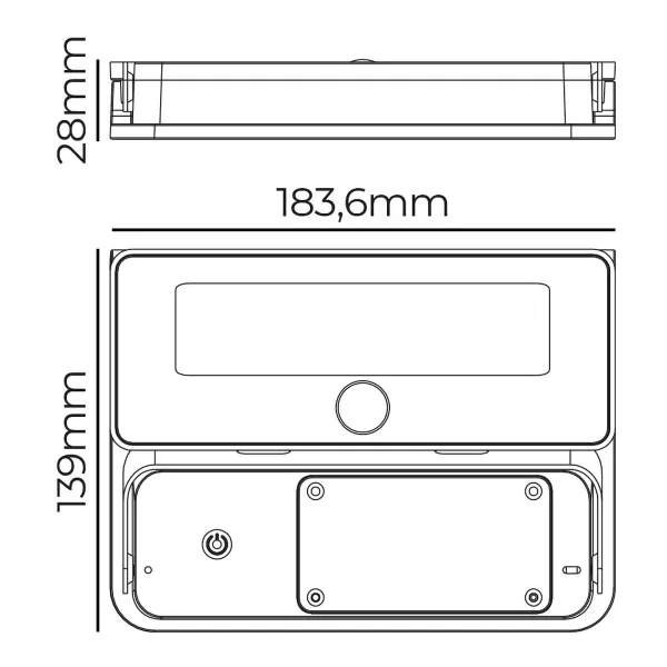 Светодиодный настенный светильник EDM 31821 Поликарбонат ABS 12 W 1600 lm Солнечный (6500 K)