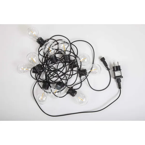 LED-valokranssi New Garden Allegra Musta 8 m E27 10 350 lm