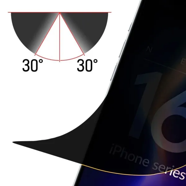 3mk Silky Matt Privacy - Matte Privacy Film for iPhone 16 Plus