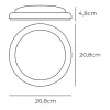 Sieninis apšvietimas EDM 32447 Balta Plastmasinis F 18 W 120 W 1820 Lm Judesių Jutiklis Šviesos sensorius Apskritas (6400 K)