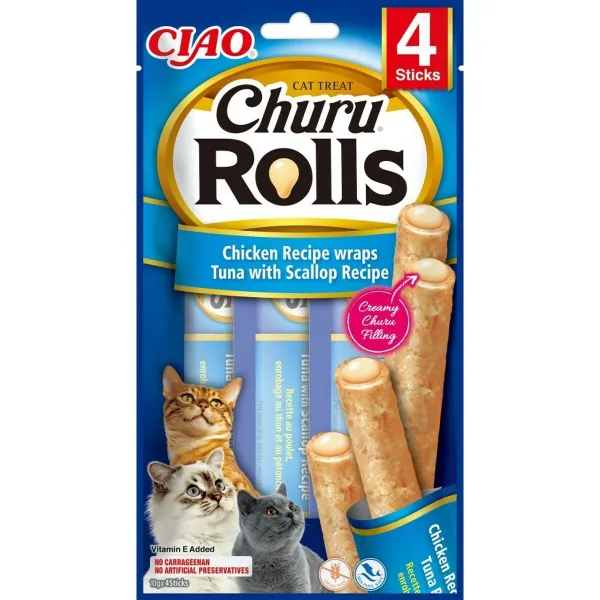 Snack for Cats Inaba EU732 Cālis Tunzivis Zivs Jūras Velšu 4 x 10 g