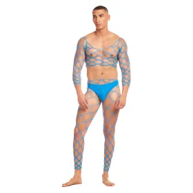Erotic Costume Rainbow Party Blue S/M