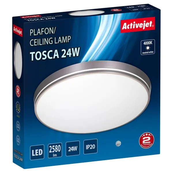 Потолочный светильник Activejet AJE-TOSCA 24W Серый 80 24 W (4000 K)
