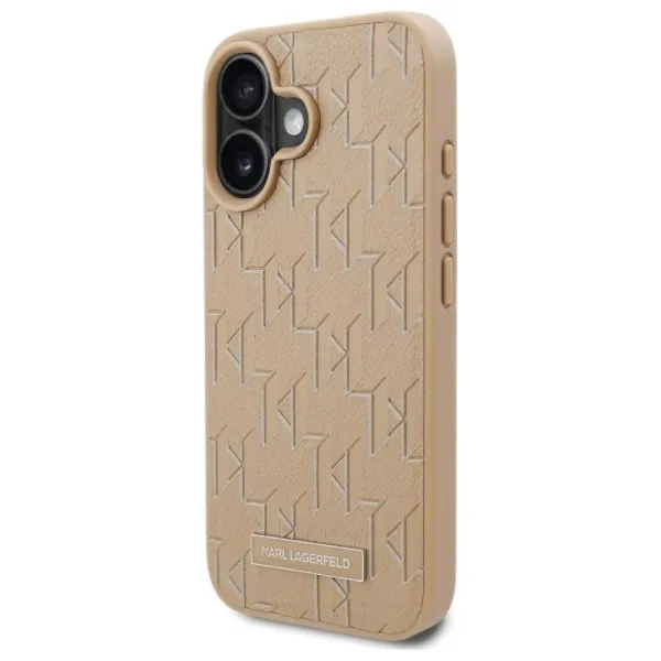 Karl Lagerfeld Hot Stamp MagSafe - Case for iPhone 16 (beige)