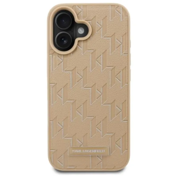 Karl Lagerfeld Hot Stamp MagSafe - Case for iPhone 16 (beige)