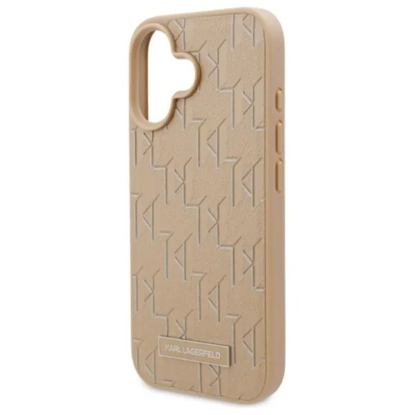 Karl Lagerfeld Hot Stamp MagSafe - Case for iPhone 16 (beige)