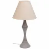Galda lampa Alexandra House Living Balts Pelēks Metāls Drāna 220-240 V 23 x 46 x 23 cm