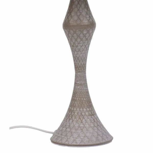 Stalinė lempa Alexandra House Living Balta Pilka Metalinis Audinys 220-240 V 23 x 46 x 23 cm