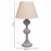 Desk lamp Alexandra House Living White Grey Metal Cloth 220-240 V 25 x 50 x 25 cm