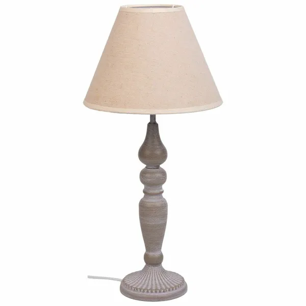 Galda lampa Alexandra House Living Balts Pelēks Metāls Drāna 220-240 V 23 x 46 x 23 cm