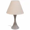 Stalinė lempa Alexandra House Living Balta Pilka Metalinis Audinys 220-240 V 23 x 38 x 23 cm