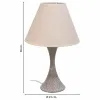 Stalinė lempa Alexandra House Living Balta Pilka Metalinis Audinys 220-240 V 23 x 38 x 23 cm