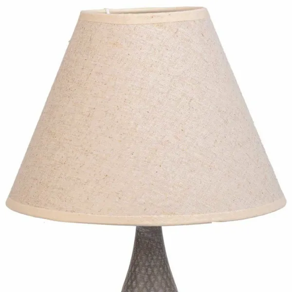 Pöytälamppu Alexandra House Living Valkoinen Harmaa Metalli Kangas 220-240 V 23 x 46 x 23 cm