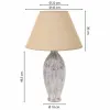 Galda lampa Alexandra House Living Balts Polirezīns 220-240 V 18 x 49 x 18 cm