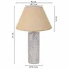 Galda lampa Alexandra House Living Sudrabs Polirezīns 220-240 V 14 x 51 x 14 cm
