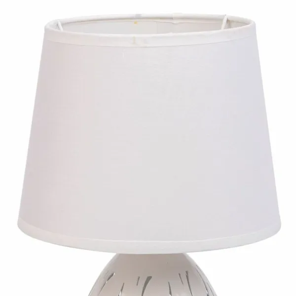 Stalinė lempa Alexandra House Living Balta Metalinis Audinys 220-240 V 18 x 31 x 18 cm
