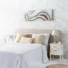Stalinė lempa Alexandra House Living Balta Pilka Metalinis Audinys 220-240 V 25 x 46 x 25 cm