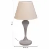 Stalinė lempa Alexandra House Living Balta Pilka Metalinis Audinys 220-240 V 25 x 46 x 25 cm