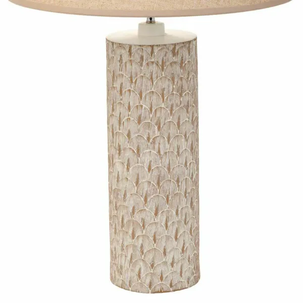 Galda lampa Alexandra House Living Bēšs Polirezīns 220-240 V 14 x 51 x 14 cm