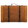 Dekoratīvs čemodāns Alexandra House Living Brūns PVC Koks Metāls Vintage 30 x 16 x 45 cm 38 x 24 x 13,5 cm Dekoratīvie 2 Daudzum