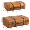 Dekoratīvs čemodāns Alexandra House Living Brūns PVC Koks Metāls Vintage 30 x 16 x 45 cm 38 x 24 x 13,5 cm Dekoratīvie 2 Daudzum