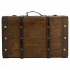 Koristeellinen matkalaukku Alexandra House Living Ruskea PVC Puu Metalli Vintage 30 x 16 x 45 cm 38 x 24 x 13,5 cm Koristeelline