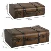 Dekoratīvs čemodāns Alexandra House Living Brūns PVC Koks Metāls Vintage 30 x 16 x 45 cm 38 x 24 x 13,5 cm Dekoratīvie 2 Daudzum