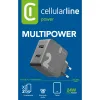 Cellularline Multipower 2 - 2x USB-A 12W + 12W mains charger (black)