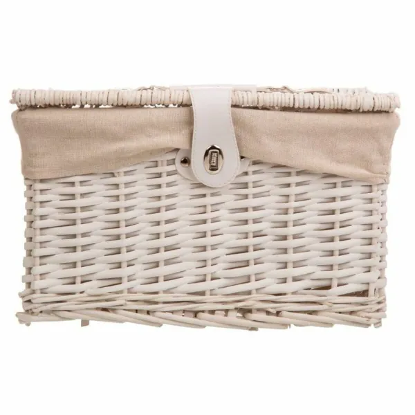 A set of two trunks Alexandra House Living White Willow wood 30 x 23 x 40 cm