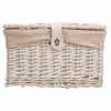 A set of two trunks Alexandra House Living White Willow wood 30 x 23 x 40 cm