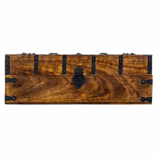 Dėžė Alexandra House Living Ruda Metalinis Mango mediena 20 x 12 x 38 cm Tradicinis stilius