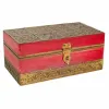 Dėžutė Alexandra House Living Raudona Žalvaris Mango mediena Medžio MDF 11 x 9 x 20 cm