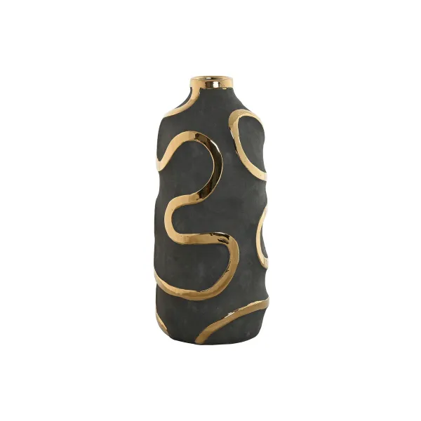 Vāze Home ESPRIT Pelēks Bronza Keramika Abstrakts Moderns 19 x 19 x 45 cm
