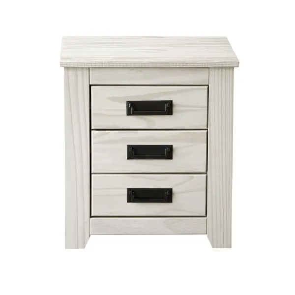 Spintelė Alexandra House Living Balta Metalinis pušis 43 x 50 x 32 cm 3 stalčiai