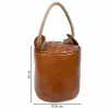 Durų sustojimas Alexandra House Living Medvilnė Oda 20 x 20 x 20 cm Ruda
