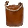 Durų sustojimas Alexandra House Living Medvilnė Oda 20 x 20 x 20 cm Ruda