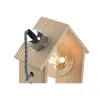 Stalinė lempa Home ESPRIT Ruda Sidabras Natūralus Medžio Pušis 50 W 220 V 18 x 10 x 25 cm