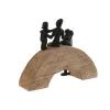 Dekoratīvās figūriņas Home ESPRIT Brūns Melns Ģimene 26,5 x 9 x 20 cm