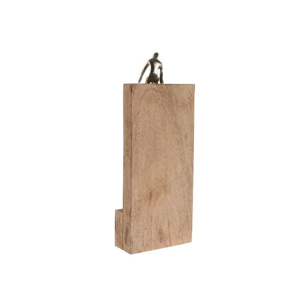 Koristehahmo Home ESPRIT Ruskea Hopeinen Luonnollinen 15 x 10 x 39 cm