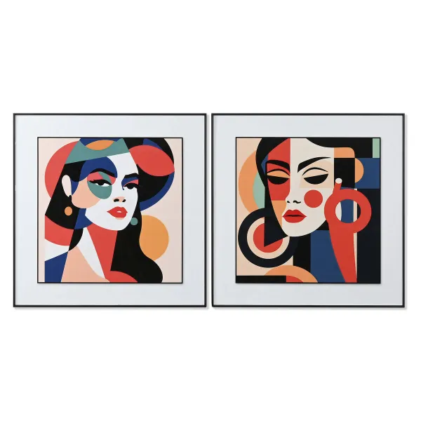 Glezna Home ESPRIT Alumīnijs Koks MDF 80 x 3,5 x 80 cm