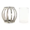 Подсвечник Home ESPRIT Серебристый Стеклянный Сталь 14 x 14 x 14 cm