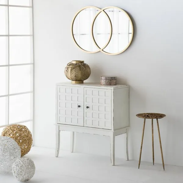Dekoratīvs skapītis Alexandra House Living Bronza Keramika Koks MDF 20 x 10 x 20 cm