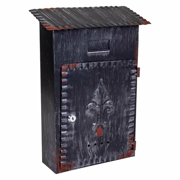Pašto dėžutė Alexandra House Living Juoda Geležis 11 x 37 x 27 cm