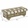 Dėžutė Alexandra House Living Balta Aliuminis Medžio MDF 13 x 12 x 38 cm