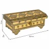 Шкатулка Alexandra House Living Позолоченный Алюминий Деревянный MDF 14 x 12 x 32 cm