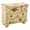 Lādīte Alexandra House Living Krēmkrāsa Mango koks 10 x 19 x 24 cm 5 atvilktnes