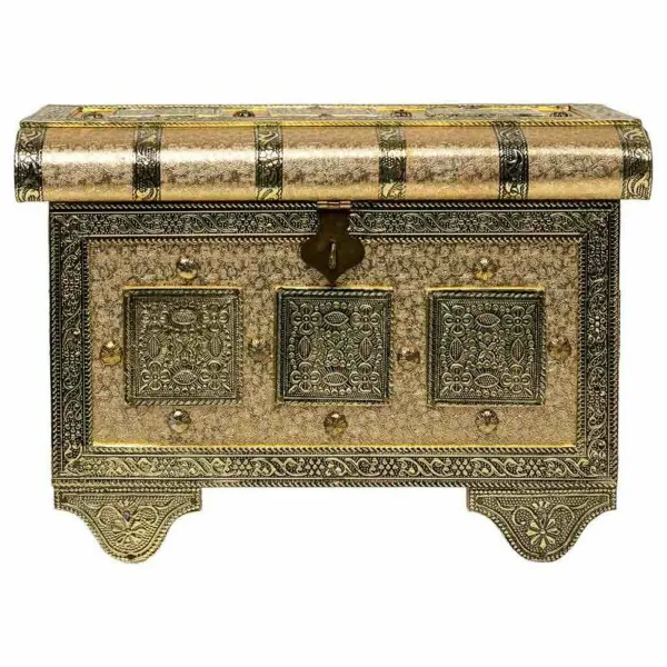 Lādīte Alexandra House Living Bronza Alumīnijs Koks MDF 17 x 13 x 27 cm