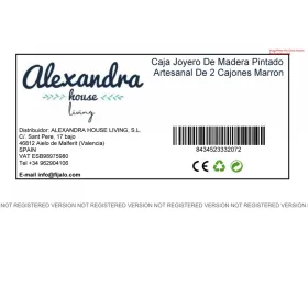 Шкатулка Alexandra House Living Разноцветный Натуральный Древесина манго Деревянный MDF 10 x 15 x 18 cm 2 ящика