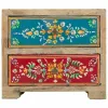 Korurasia Alexandra House Living Monivärinen Luonnollinen Mangopuu Puu MDF 10 x 15 x 18 cm 2 laatikkoa