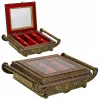Dėžutė Alexandra House Living Varinis stiklas Aliuminis Medžio MDF 25 x 12 x 43 cm